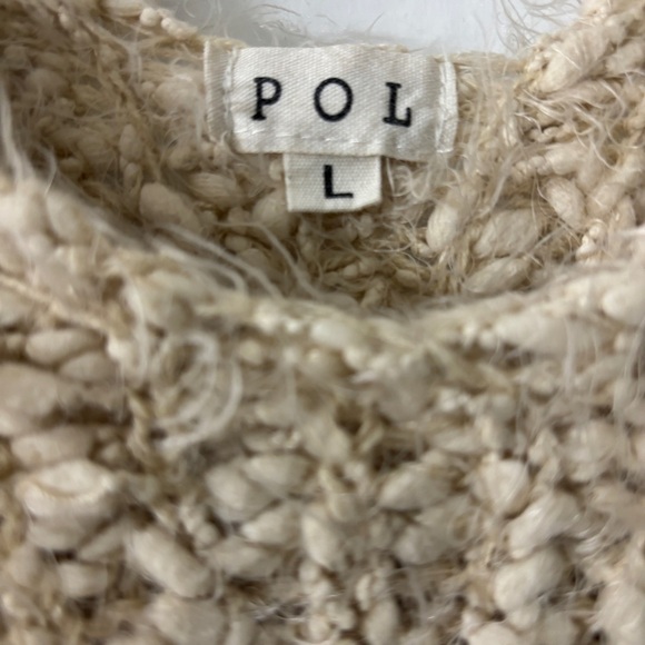 POL Soft Fuzzy White/Ivory Slouchy Oversized Sweater - Picture 4 of 16
